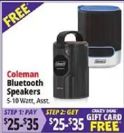 Ocean State Job Lot Coleman Bluetooth Speakers offer
