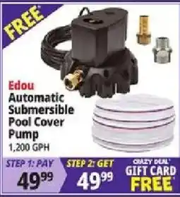 Ocean State Job Lot Edou automatic submersible pool cover pump offer