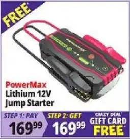 Ocean State Job Lot PowerMax lithium 12v jump starter offer