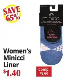 Ocean State Job Lot Women's Minicci Liner offer