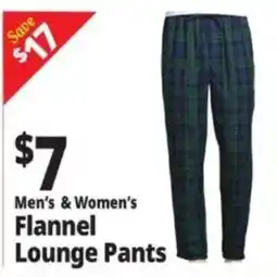 Ocean State Job Lot Men's & Women's Flannel Lounge Pants offer