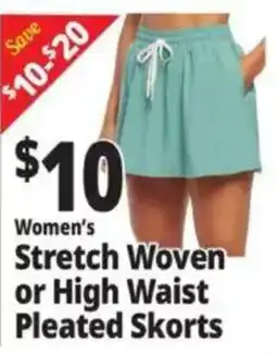Ocean State Job Lot Women's Stretch Woven or High Waist Pleated Skorts offer