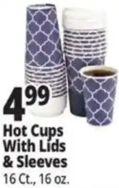 Ocean State Job Lot Hot Cups With Lids & Sleeves offer