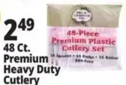 Ocean State Job Lot 48-piece premium plastic cutlery set offer