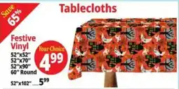 Ocean State Job Lot Festive Vinyl Tablecloths offer