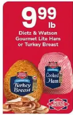 ACME Meitz & Watson Gourmet Lite Ham or Turkey Breast offer