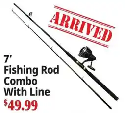 Ocean State Job Lot 7' Fishing Rod Combo With Line offer