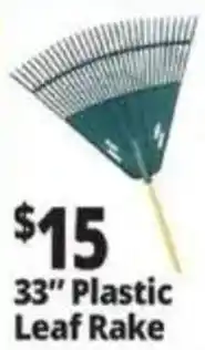 Ocean State Job Lot 33" Plastic Leaf Rake offer