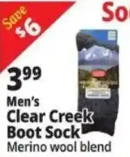 Ocean State Job Lot Men's Clear Creek Boot Sock offer