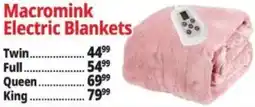 Ocean State Job Lot Macromink electric blankets offer