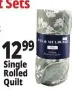 Ocean State Job Lot Ray & Mullen Single Rolled Quilt offer