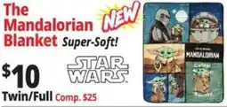 Ocean State Job Lot Star Wars The Mandalorian Blanket offer