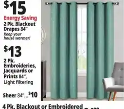 Ocean State Job Lot Energy Saving Blackout Drapes offer