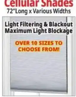 Ocean State Job Lot Cellular Shades offer