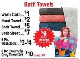 Ocean State Job Lot Kids' Hooded Bath Towel offer
