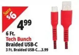 Ocean State Job Lot Tech Bunch Braided USB-C offer