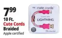 Ocean State Job Lot Cute Cords Braided Lightning offer