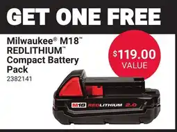 Ace Hardware Milwaukee M18 REDLITHIUM Compact Battery Pack offer