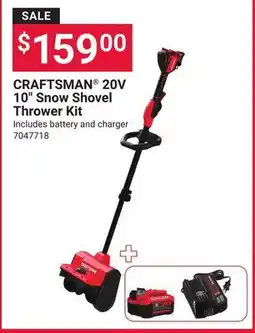 Ace Hardware CRAFTSMAN 20V 10 Snow Shovel Thrower Kit offer