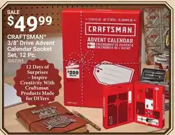 Ace Hardware CRAFTSMAN 3/8 Drive Advent Calendar Socket Set, 12 Pc offer