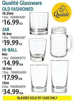 Restaurant Depot QUALITÉ GLASSWARE offer