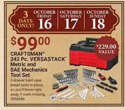 Ace Hardware CRAFTSMAN 242 Pc. VERSASTACK Metric and SAE Mechanics Tool Set offer