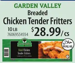 Restaurant Depot GARDEN VALLEY Breaded Chicken Tender Fritters offer
