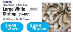Restaurant Depot Frozen Large White Shrimp offer