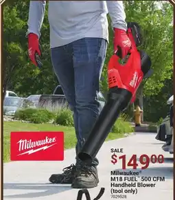 Ace Hardware Milwaukee M18 FUEL 500 CFM Cordless Blower offer