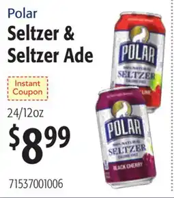 Restaurant Depot Polar Seltzer & Seltzer Ade offer