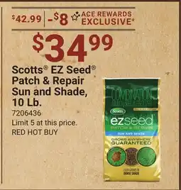 Ace Hardware Scotts EZ Seed Patch & Repair Sun and Shade 10 Lb offer