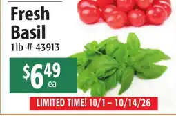 Restaurant Depot Fresh Basil offer