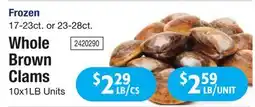 Restaurant Depot Frozen Whole Brown Clams offer