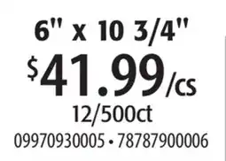 Restaurant Depot 6 x 10 3/4 offer