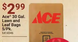 Ace Hardware Ace 30 Gal. Lawn and Leaf Bags 5/Pk offer