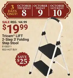 Ace Hardware Tricam LIFT 2-Step 3' Folding Step Stool offer
