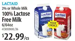 Restaurant Depot LACTAID 2% or Whole Milk 100% Lactose Free Milk offer