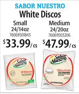 Restaurant Depot SABOR NUESTRO White Discos offer