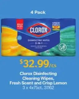Restaurant Depot Clorox Disinfecting Cleaning Wipes, Fresh Scent and Crisp Lemon offer