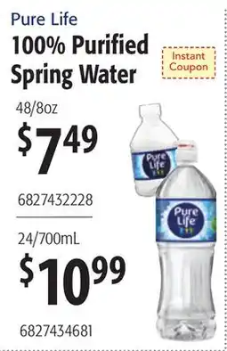 Restaurant Depot Pure Life 100% Purified Spring Water offer