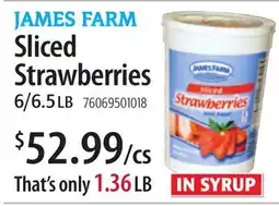 Restaurant Depot JAMES FARM Sliced Strawberries offer