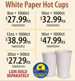 Restaurant Depot White Paper Hot Cups offer