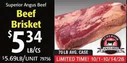 Restaurant Depot Beef Brisket offer