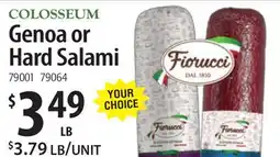 Restaurant Depot COLOSSEUM Genoa or Hard Salami offer