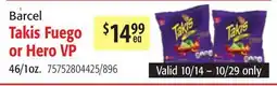 Restaurant Depot Barcel Takis Fuego or Hero VP offer