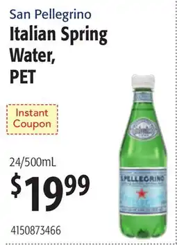 Restaurant Depot San Pellegrino Italian Spring Water, PET offer