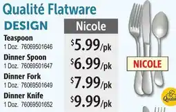 Restaurant Depot Nicole Teaspoon, Dinner Spoon, Dinner Fork, Dinner Knife offer