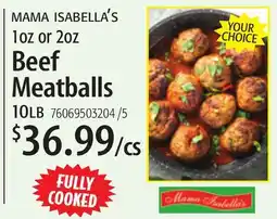 Restaurant Depot MAMA ISABELLA'S Beef Meatballs offer