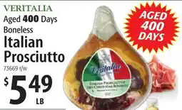Restaurant Depot VERITALIA Aged 400 Days Boneless Italian Prosciutto offer