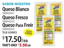 Restaurant Depot Queso Blanco, Queso Fresco, Queso Para Freir offer